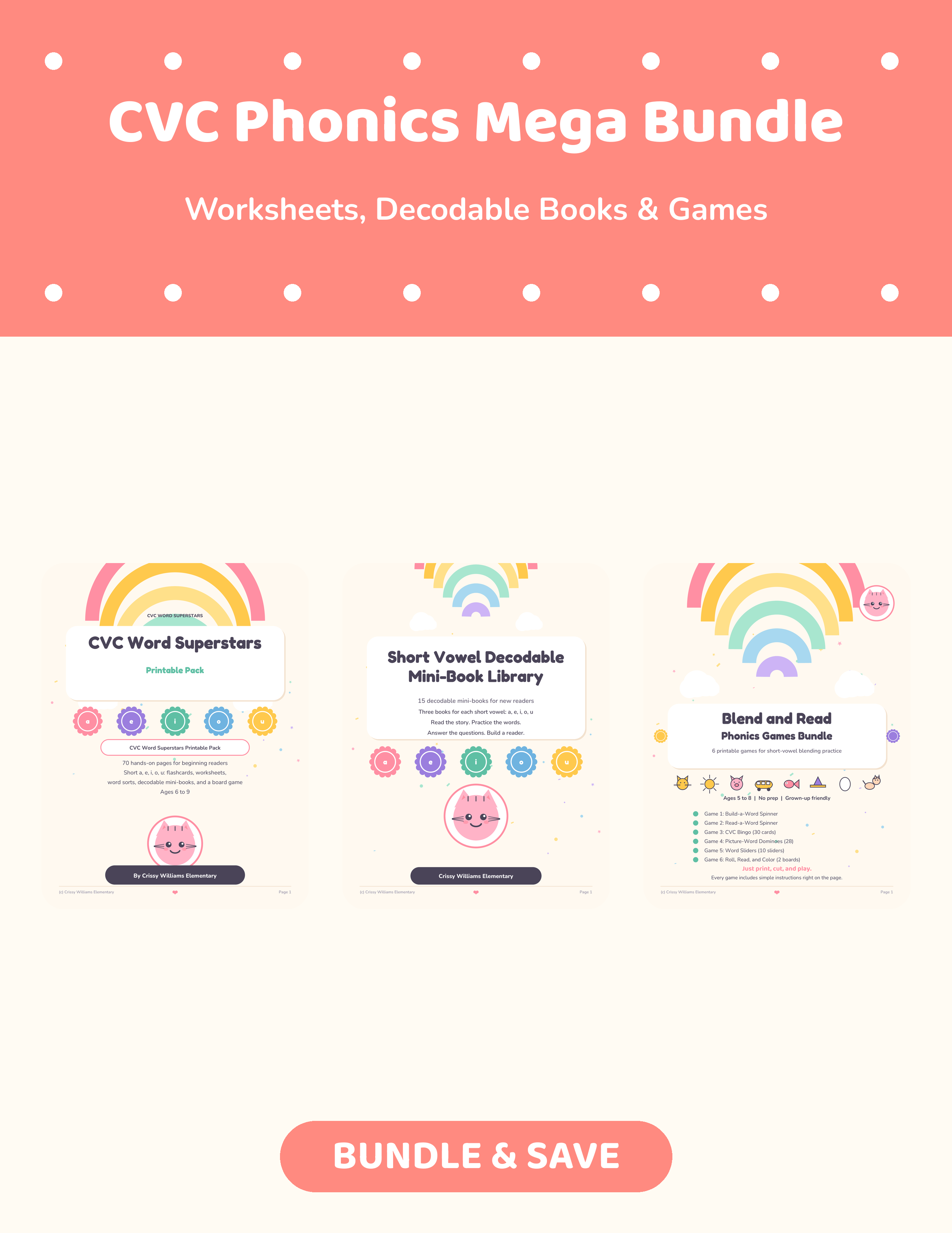CVC Phonics Mega Bundle cover