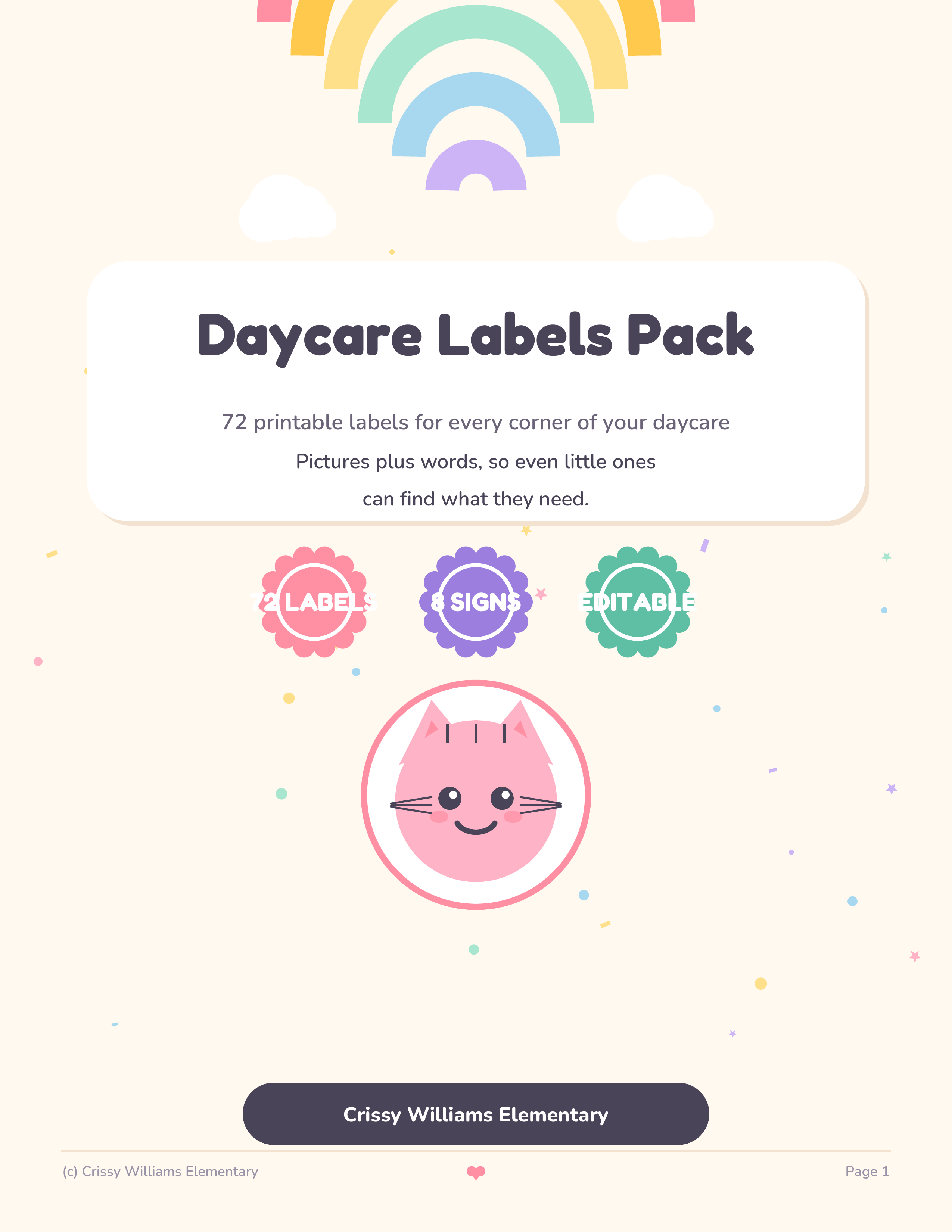 Daycare Labels Pack cover