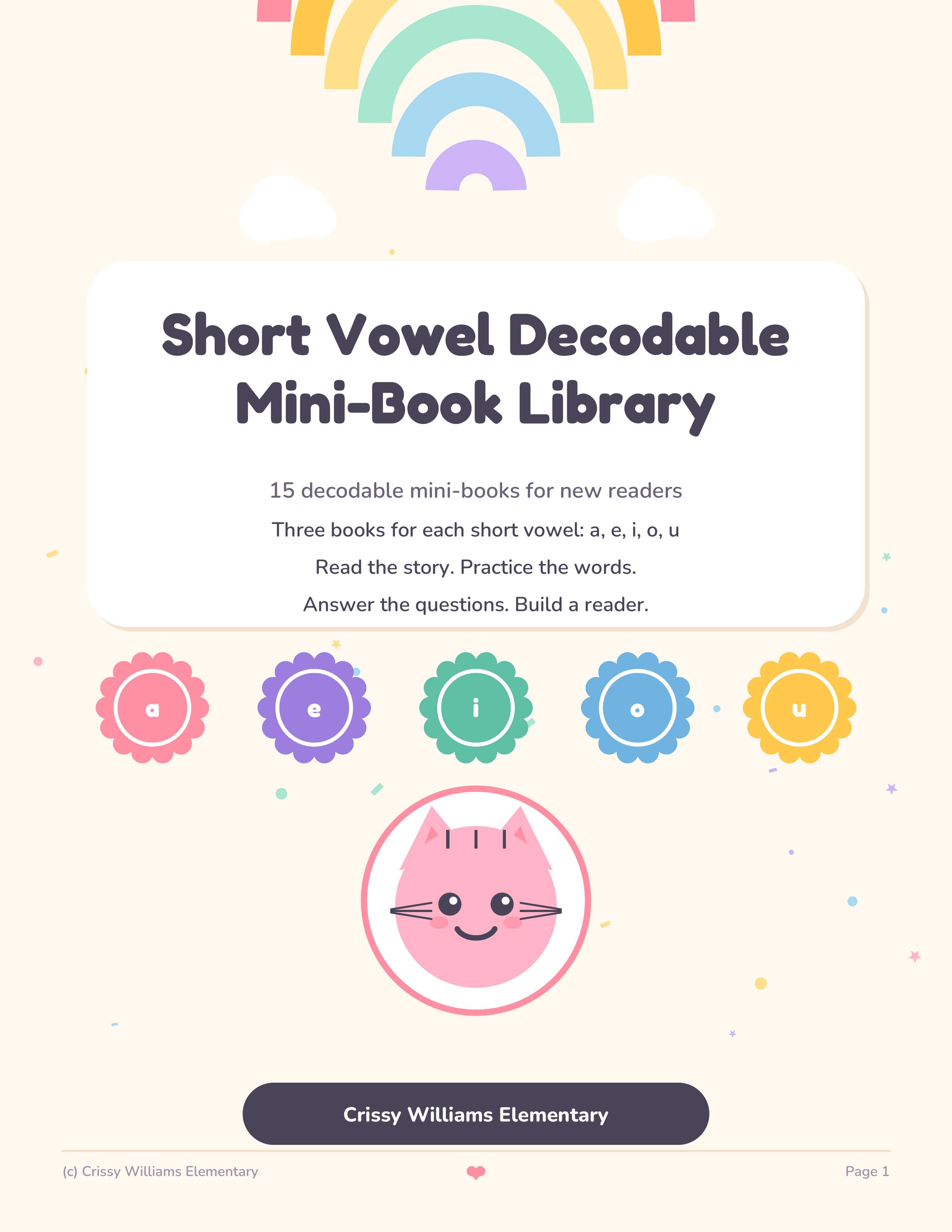 Decodable Mini-Book Library cover