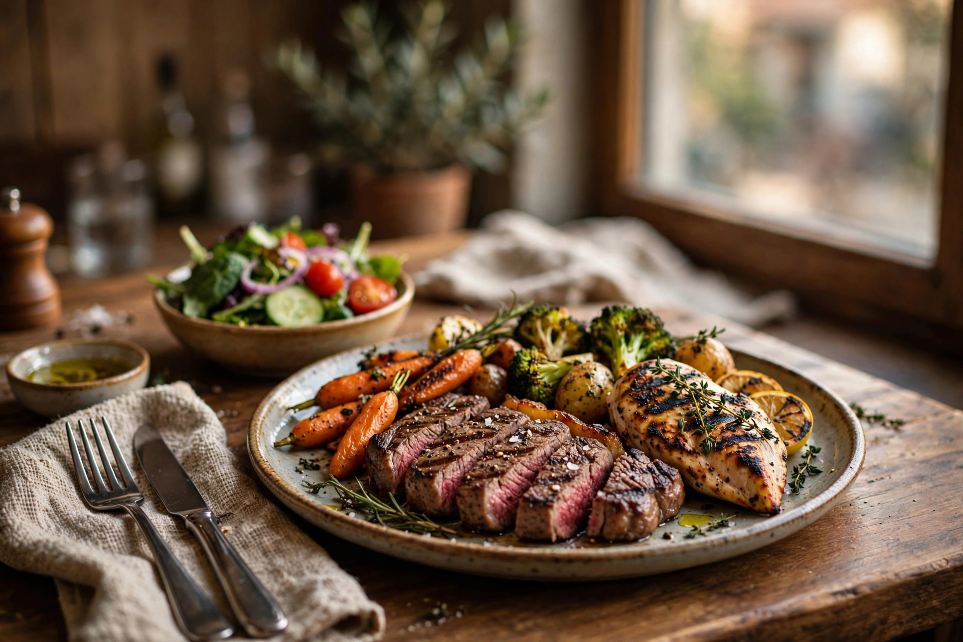 A full day of high protein food